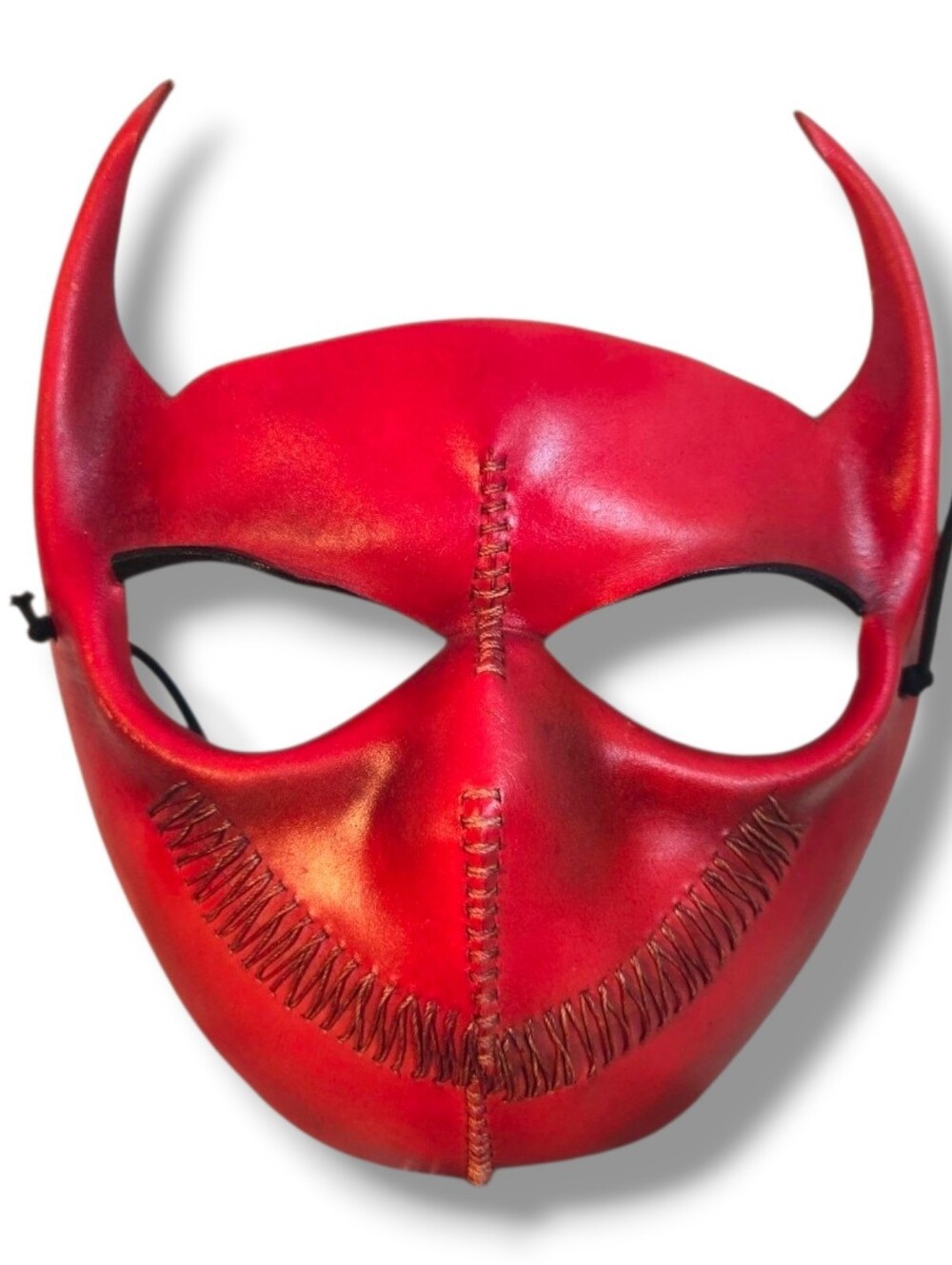 Handmade Leather Devil Face Mask Signed 2017 SLS Masks Artisan Cosplay LARP OOAK